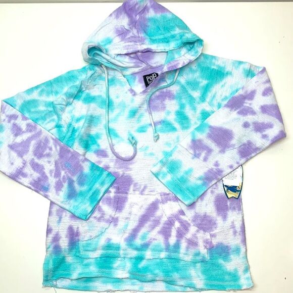 🔥POP SURF HOODIE tie-dye sz Large New - Picture 1 of 8